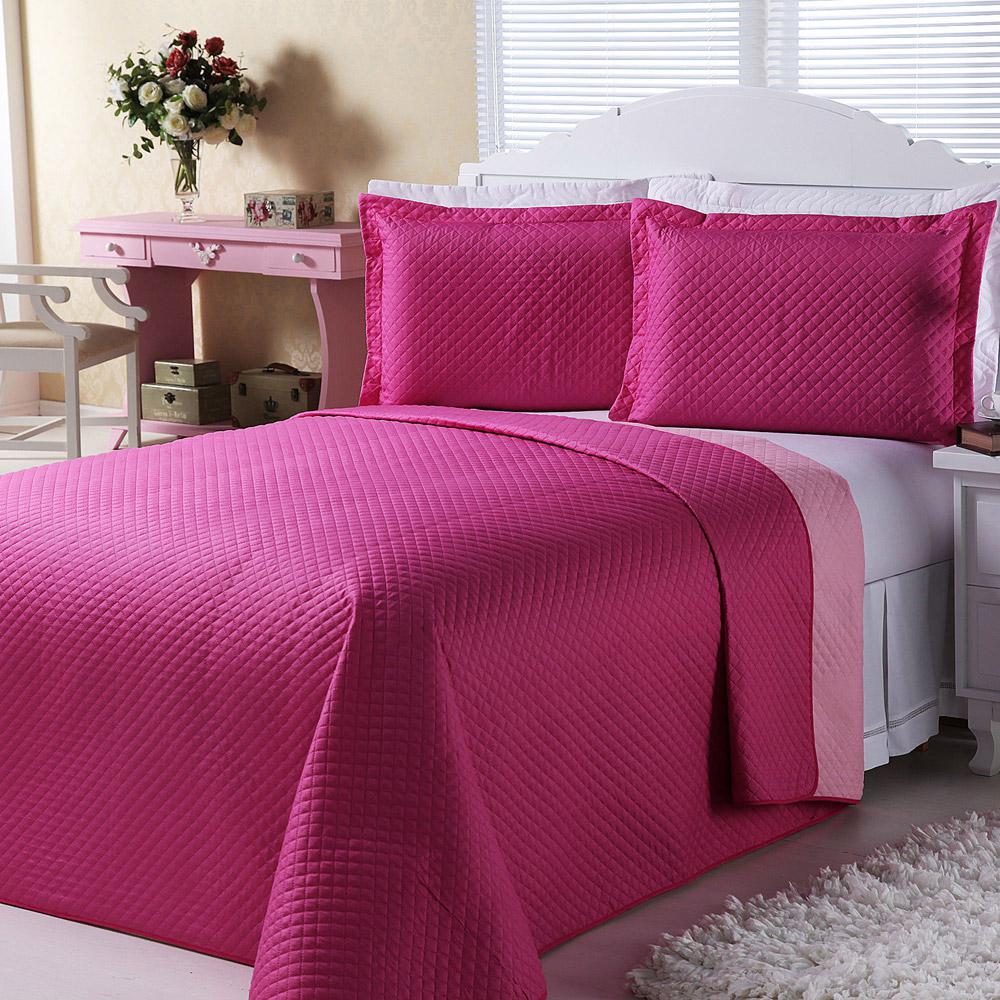 Cobre-leito Dual Color Casal com 2 Porta-travesseiros Pink e Rosa Orb é bom? Vale a pena?