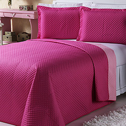 Cobre-leito Dual Color Solteiro com Porta-travesseiro Pink e Rosa Orb é bom? Vale a pena?