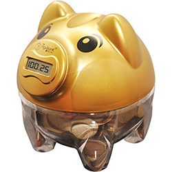 Cofre Contador de Moedas Pig Bank Dourado - In Brasil é bom? Vale a pena?