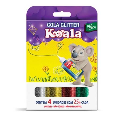 Cola C/ Glitter Colorida Escolar Koala C/ 4 Cores - Delta é bom? Vale a pena?