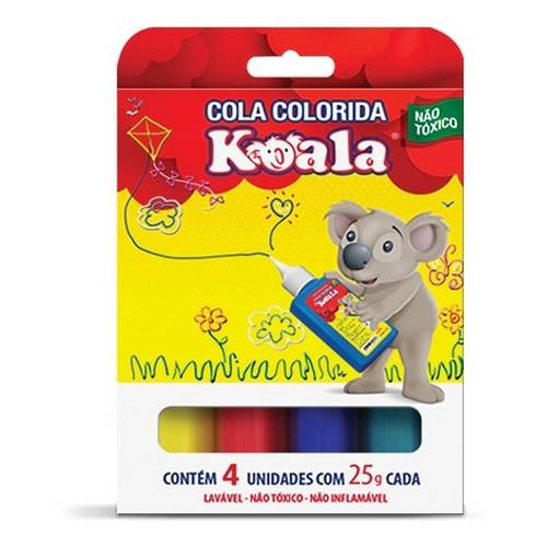 Cola Colorida Escolar Koala C/ 4 Cores - Delta é bom? Vale a pena?
