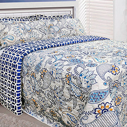 Colcha Queen Boutis Sicilia Azul com 2 Porta Travesseiros - Casa & Conforto é bom? Vale a pena?