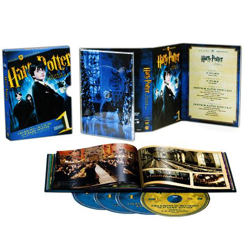 Coleção DVD Harry Potter e a Pedra Filosofal (4 DVDs) + Livro é bom? Vale a pena?