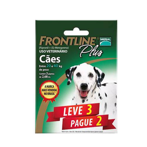 Combo Frontline Plus Cães 20 a 40kg Merial 3 Pipetas é bom? Vale a pena?