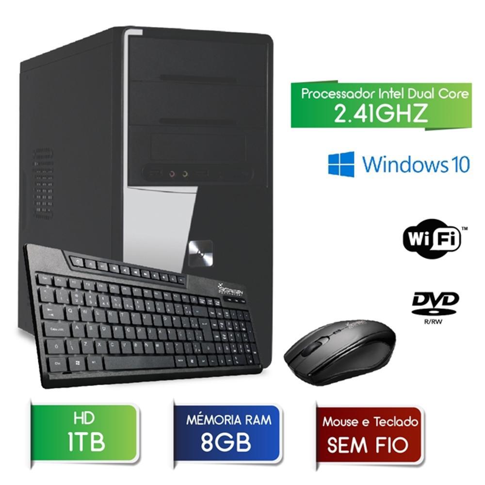 Computador 3green Fast Intel Dual Core 2.41ghz 8gb Hd 1tb Wifi Dvd Mouse Teclado Sem Fio Windows 10 é bom? Vale a pena?