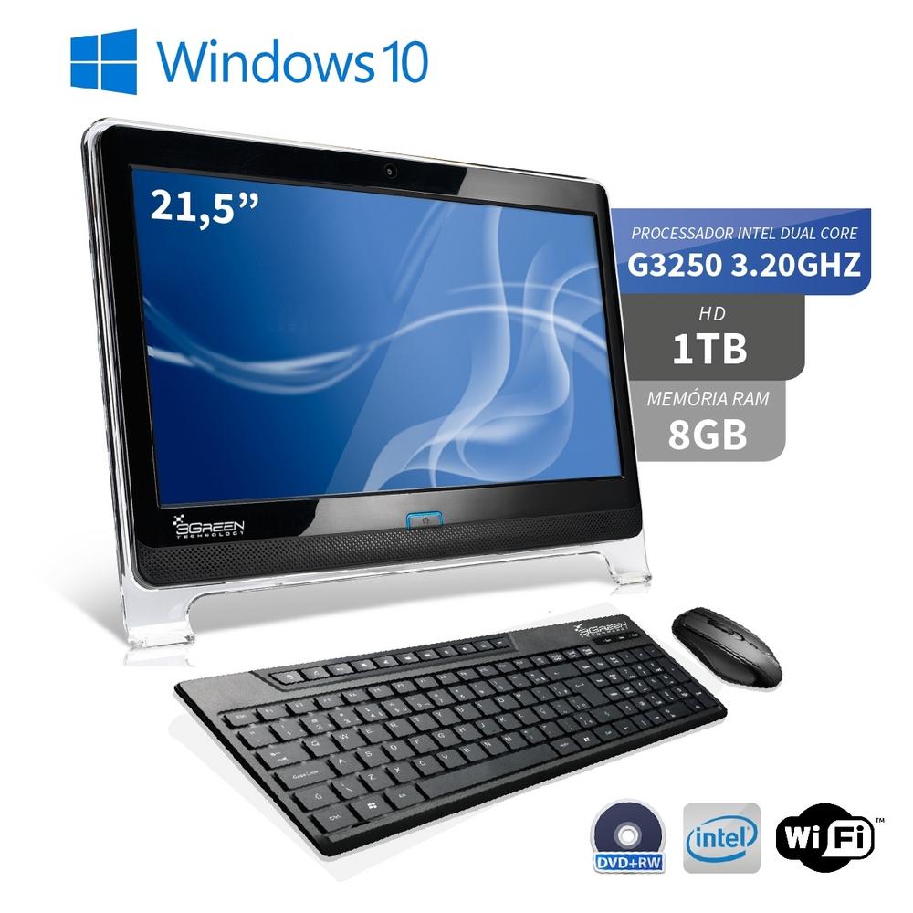 Computador All In One 21 Intel Dual Core Pentium G3260 8gb 1tb Hdmi Dvd Windows 10 Wifi Webcam 3gr é bom? Vale a pena?