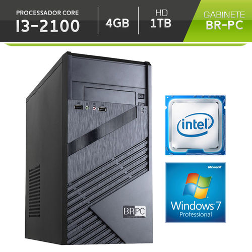 Computador BR One Desktop Intel Core I3-2100 4GB HD 1TB Windows 7 Pro é bom? Vale a pena?