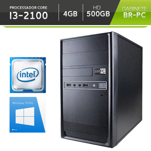 Computador BR One Desktop Intel Core I3-2100 4GB HD 500GB Windows 10 Pro é bom? Vale a pena?