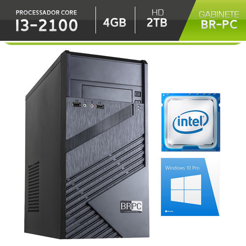 Computador BR One Desktop Intel Core I3-2100 4GB HD 2TB Windows 10 Pro é bom? Vale a pena?