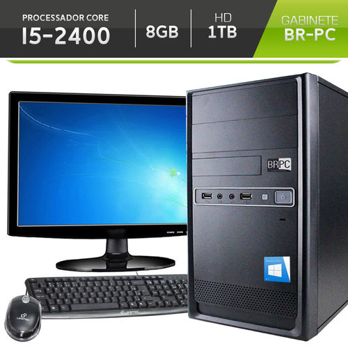 Computador BR-pc com Monitor Led 15,6 Intel Core I5-2400 8GB HD 1TB Windows 10 Pro Teclado e Mouse é bom? Vale a pena?