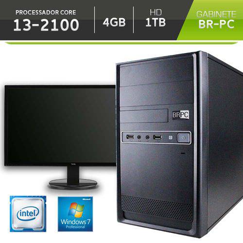 Computador Br-pc Desktop Intel Core I3 4gb Hd 1tb Monitor Led 18.5 Teclado e Mouse W7 Pro é bom? Vale a pena?