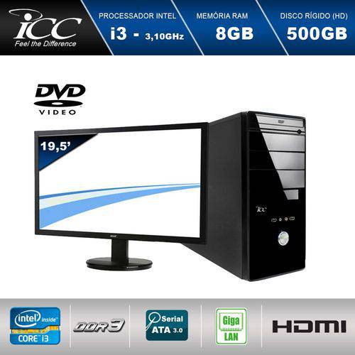 Computador com Monitor 19.5" Led Desktop ICC IV2381D Intel Core I3 3.10 Ghz 8gb HD 500GB Linux + DVD é bom? Vale a pena?