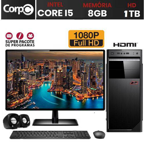 Computador Completo com Monitor Full HD 21.5 CorpC Intel Core I5 8GB HD 1TB HDMI é bom? Vale a pena?