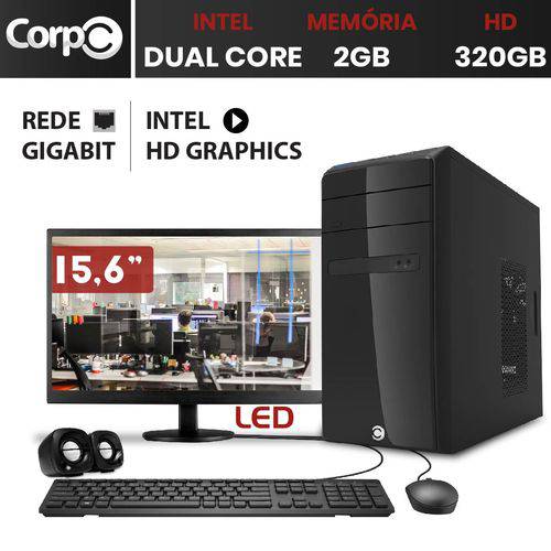 Computador Corpc Intel Dual Core 2.41 com Monitor Led 15.6 2gb HD 320gb é bom? Vale a pena?