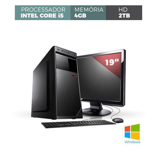 Computador Corporate Intel Core I5 Memória 4GB HD 2Tb Windows Monitor 19
