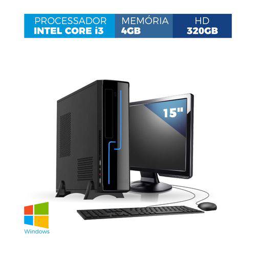 Computador Corporate Slim I3 4gb 320Gb Windows Kit Monitor 15 é bom? Vale a pena?