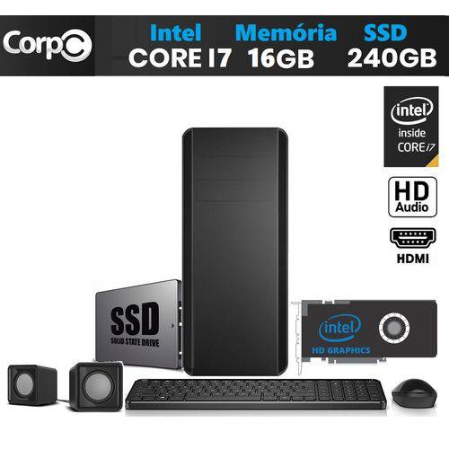 Computador Desktop CorPC Speed Intel Core I7 3.8Ghz 16GB SSD 240GB Saída HDMI Full HD Rede Gigabit é bom? Vale a pena?