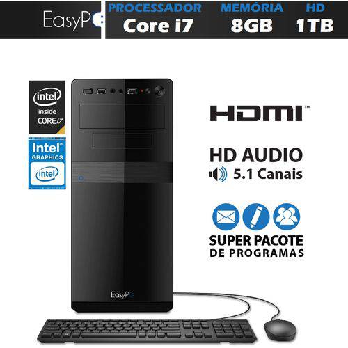 Computador Desktop EasyPC Intel Core I7 3.8Ghz 8GB HD 1TB HDMI Full HD é bom? Vale a pena?