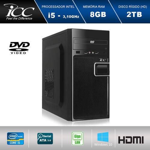 Computador Desktop Icc Iv2583dw Intel Core I5 3.20 Ghz 8gb HD 2tb Dvdrw Hdmi Full HD Windows 10 é bom? Vale a pena?