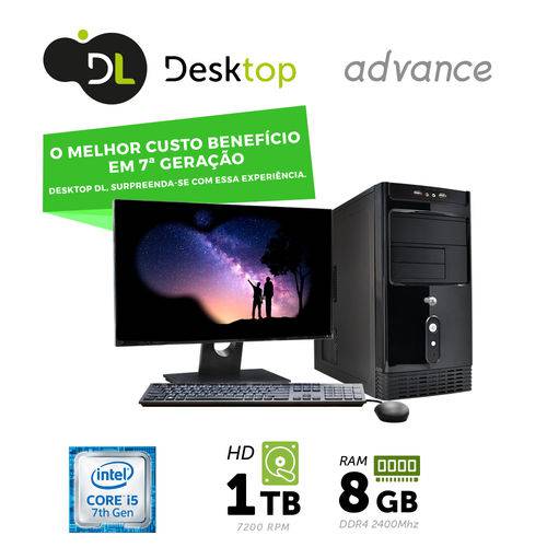 Computador DL Advance - Intel Core I5 8GB HD 1TB USB3.0 Linux + Monitor 19,5" Mouse e Teclado é bom? Vale a pena?