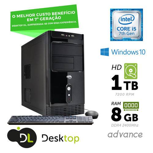 Computador DL Advance - Intel Core I5 8GB HD 1TB USB3.0 Windows 10 SL+ Mouse e Teclado é bom? Vale a pena?