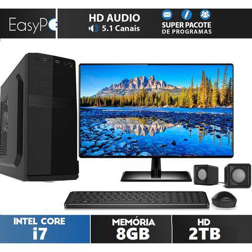 Computador EasyPC Powered By Intel Core I7 8GB HD 2TB Monitor 19.5 LED Saída HDMI é bom? Vale a pena?