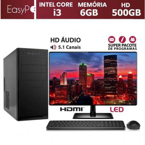 Computador EasyPC Standard 2 Intel Core I3 6GB HD 500GB Monitor LED 19.5 HDMI Mouse e Teclado Sem Fio é bom? Vale a pena?