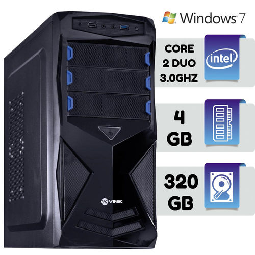 Computador Fan Intel Core 2 Duo 3,0 Ghz Mem 4gb HD 320gb Windows 7 é bom? Vale a pena?