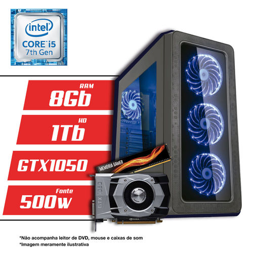 Computador Gamer Intel Core I5 7ª Geração 8GB HD 1TB GTX1050 CertoX BRAVE 5022 é bom? Vale a pena?