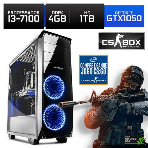 Computador Gamer Neologic CS BOX Intel Core I3-7100 7ª Geração 4GB (Gtx 1050 2GB) 1TB é bom? Vale a pena?