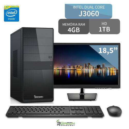 Computador 3green Intel Dual Core J3060 4gb 1tb com Monitor Led 18.5 Hdmi Usb 3.0 Mouse Teclado é bom? Vale a pena?
