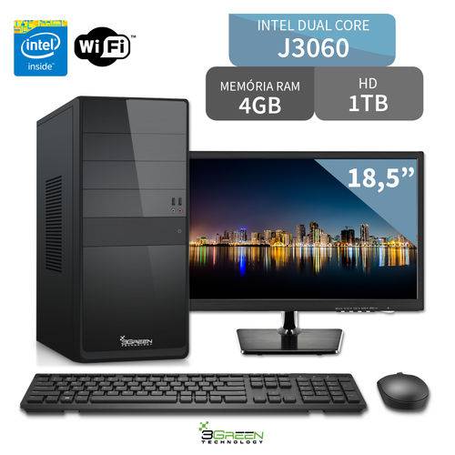 Computador 3green Intel Dual Core J3060 4gb 1tb com Monitor Led 18.5 Wifi Hdmi USB 3.0 é bom? Vale a pena?