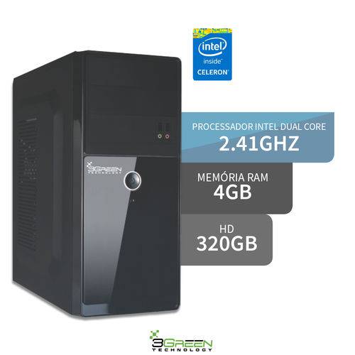Computador Intel Dual Core 4GB HD 320GB Hdmi 3GREEN Triumph Business Desktop é bom? Vale a pena?
