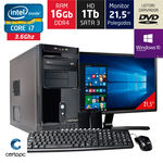 Computador + Monitor 21,5’’ Intel Core I7 16gb Hd 1tb Dvd com Windows 10 Pro Certo Pc Desempenho 957 é bom? Vale a pena?