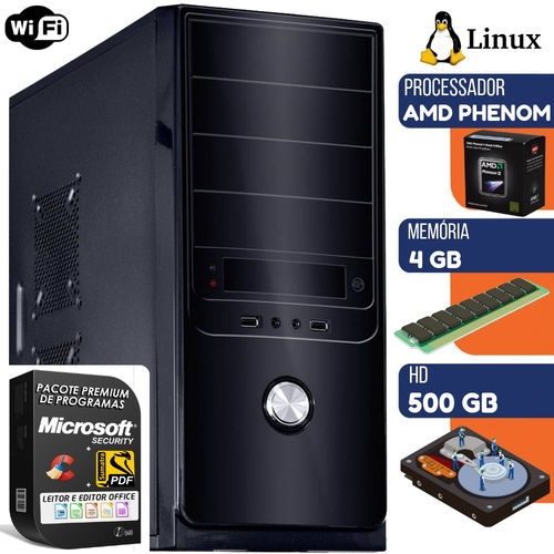 Computador Pc Amd Phenom 3.2Ghz 4GB HD 500GB Linux é bom? Vale a pena?