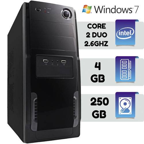 Computador Pc Intel Core 2 Duo 2,6 Ghz Mem 4gb HD 250gb Windows 7 é bom? Vale a pena?