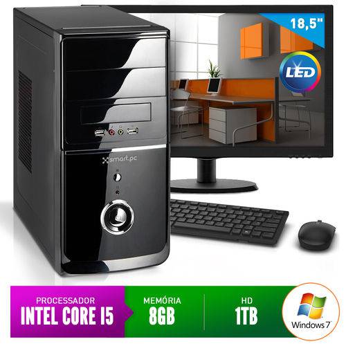Computador Smart Pc SMT80230 Intel Core I5 8GB 1TB + Monitor 18,5" Windows 7 é bom? Vale a pena?