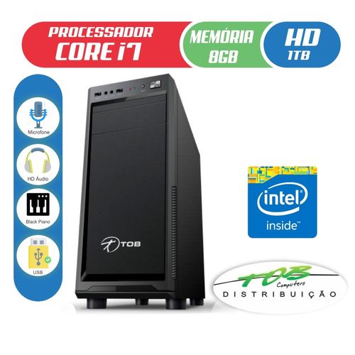 Computador TOB High Plus com Intel Core I7 HD 1TB 8GB de Memória Gabinete Preto é bom? Vale a pena?