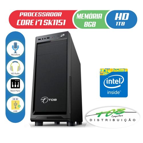 Computador TOB New High com Intel Core I7 SK1151 HD 1TB 8GB de Memória Gabinete Preto é bom? Vale a pena?