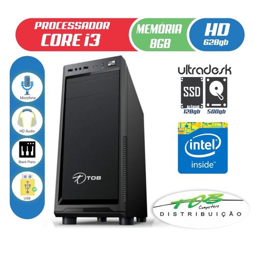 Computador TOB Ultradesk Extreme com Intel Core I3 HD 500GB + SSD 120GB 8GB de Memória Gabinete Preto é bom? Vale a pena?