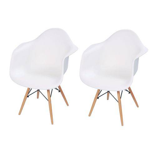 Conjunto 02 Cadeiras Charles Eames Wood Daw com Braços Design - Branca é bom? Vale a pena?