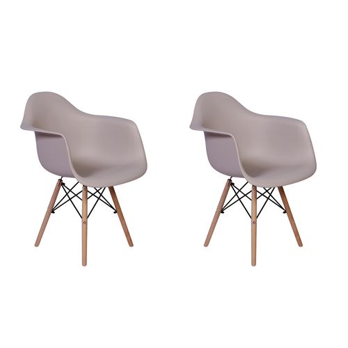 Conjunto 02 Cadeiras Charles Eames Wood Daw com Braços Design - Nude é bom? Vale a pena?
