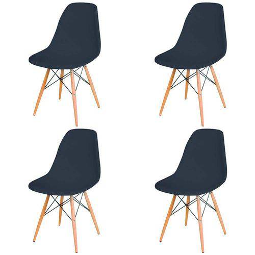 Conjunto 4 Cadeiras Charles Eames Eiffel Wood Preta com Base Madeira é bom? Vale a pena?
