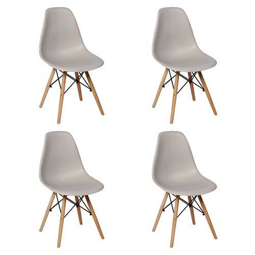 Conjunto 4 Cadeiras Charles Eames Eiffel Wood Base Madeira - Magazine Decor - Cinza é bom? Vale a pena?