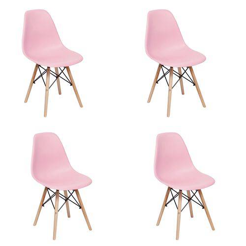 Conjunto 4 Cadeiras Charles Eames Eiffel Wood Base Madeira - Magazine Decor - Rosa é bom? Vale a pena?