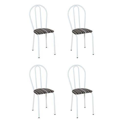 Conjunto 4 Cadeiras Hécate Branco e Preto Listrado é bom? Vale a pena?