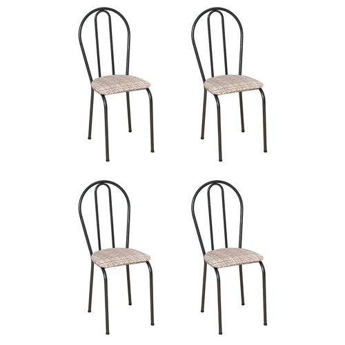 Conjunto 4 Cadeiras 004 Cromo Preto e Estampa Rattan é bom? Vale a pena?