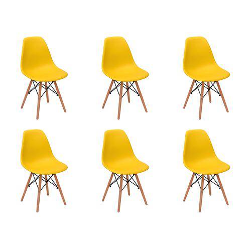Conjunto 6 Cadeiras Charles Eames Eiffel Wood Base Madeira - Amarela é bom? Vale a pena?