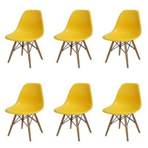 Conjunto 6 Cadeiras Dkr Eames Polipropileno Base Eiffel Madeira Amarela Inovakasa é bom? Vale a pena?
