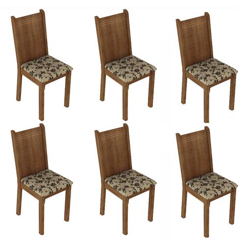 Conjunto 6 Cadeiras Lucy Madesa Rustic/Bege Marrom é bom? Vale a pena?